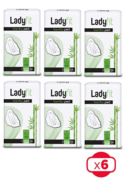 Lady Fit بامبو باد عادي 24 قطعة × 6 عبوات (144 قطعة)