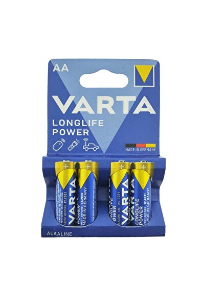 Varta Set de 4 baterii alcaline LR06, Varta Longlife Power AA, 1.5V, în blister