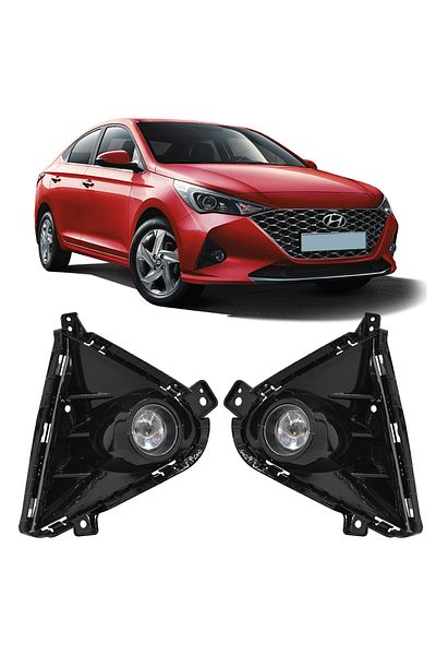Tandru LED Fog Lamps with Lens for Accent 2021-2022, Two Pieces