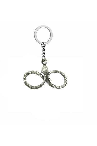 Herşey Nota Infinity Unisex Keychain with Snake Figure – Transformation and Infinite Power Themed Design