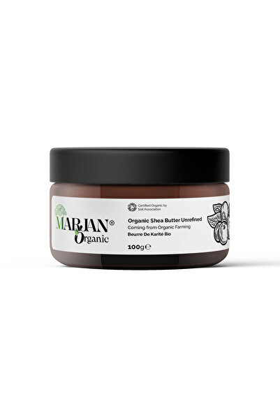 Marjan Organic زبدة الشيا العضوية ١٠٠ غرام - بلسم خام غير مكرر للعناية بالبشر...