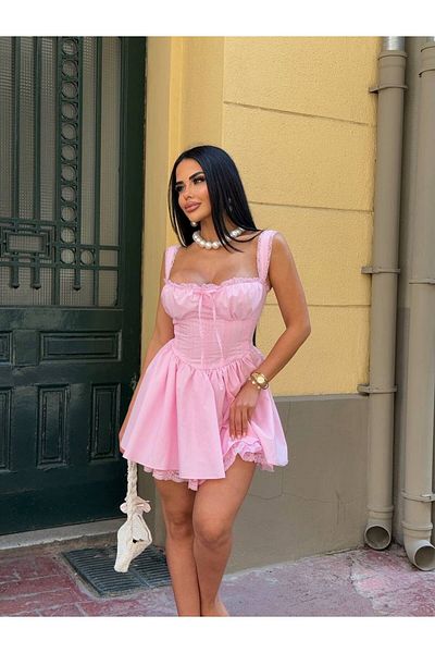 Bak'ap Premium Lace Corset Detailed Pinterest Princess Lace Corset Mini Dress