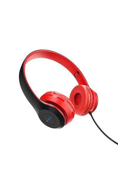 Borofone Star B05 Red-Black, On-Ear Headphones, microphone, 3.5mm jack, 1.2 m cable, foldable