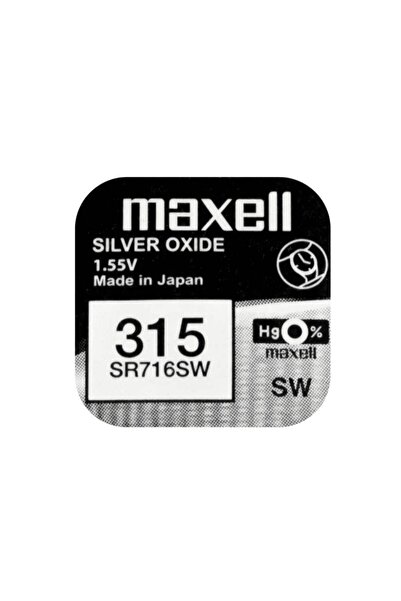 Maxell Baterie tip pastilă pentru ceas, Maxell SR716SW 315, 1,55 V, oxid de a...