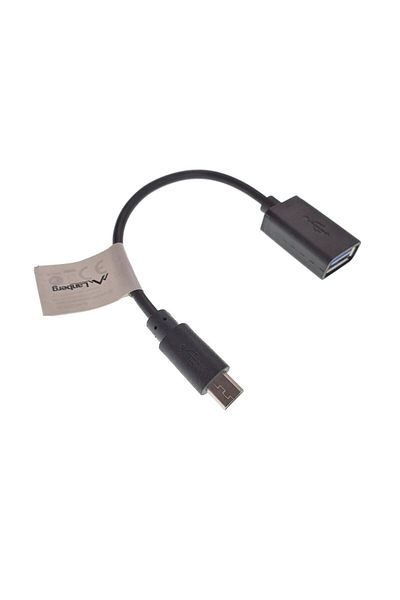 Lanberg USB 2.0 OTG adapter Lanberg 42444, microUSB male to USB female, cable 15 cm, black
