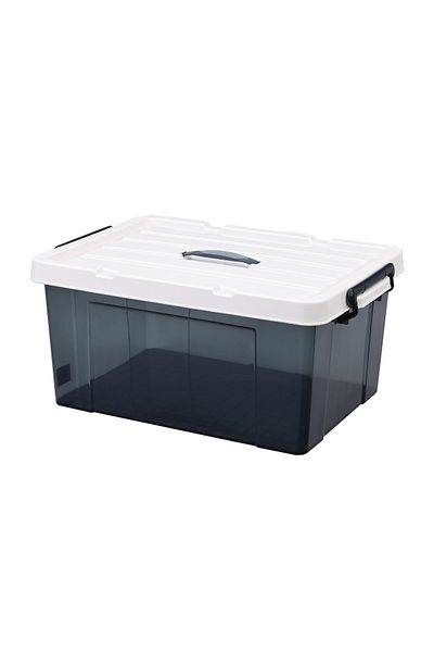 Lawazim Storage Box 33L Green 53x38.5x24.5cm - Plastic Organizer with Lid & Handles for Home