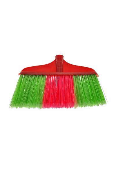 OEM Plastic broom, dimensions 300x170x32mm, bristle length 110mm, without handle, red with green