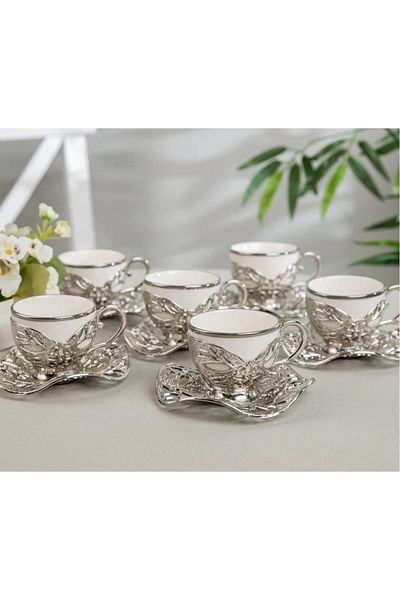 E orient Turkish Coffee Presentation Set Metal Coffee Cup Set Arabic Coffee Cup