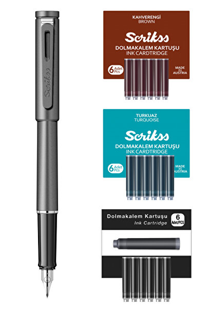 Scrikss WizDesign PUNTO DOLMAKALEM GRİ, ÖZEL KUTU + SİYAH - KAHVERENGİ - TURK...