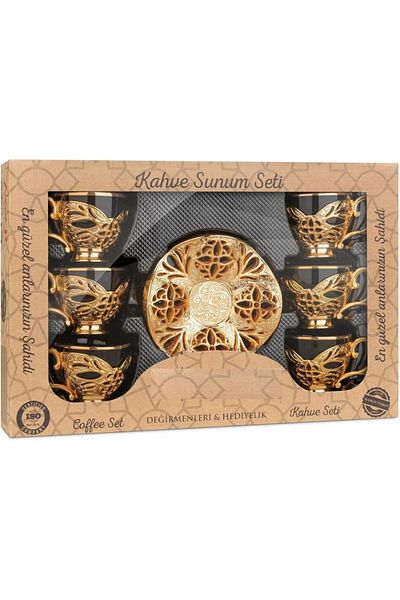 E orient Turkish Coffee Presentation Set Metal Coffee Cup Set Arabic Coffee Cup
