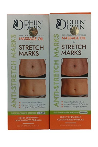 DHAN زيت تدليك الجسم المضاد لعلامات التمدد، 250 مل