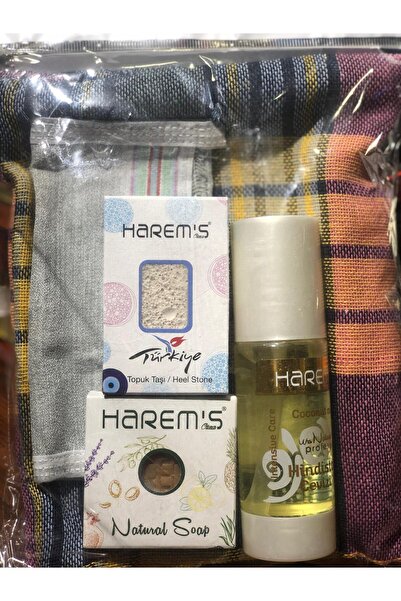 Dr.BATU Hamam Set (Sabun,Peştemal,Kese,Topuk Taşı ve Vücut ve Saç Bakım Yağı)