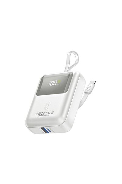 Promate 35W 10000mAh SuperSpeed™ Ultra-Compact Portable Battery with USB-C Type-C Cable