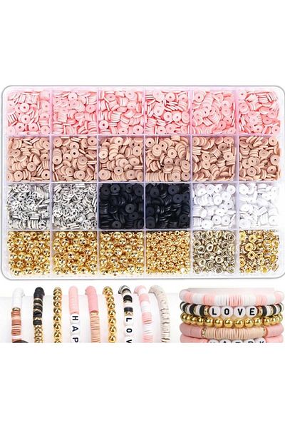 yiğit aksesuar Buyer Fimo Beads Letter Beads and Spacers Jewelry Making Kit Hobby Supplies 99