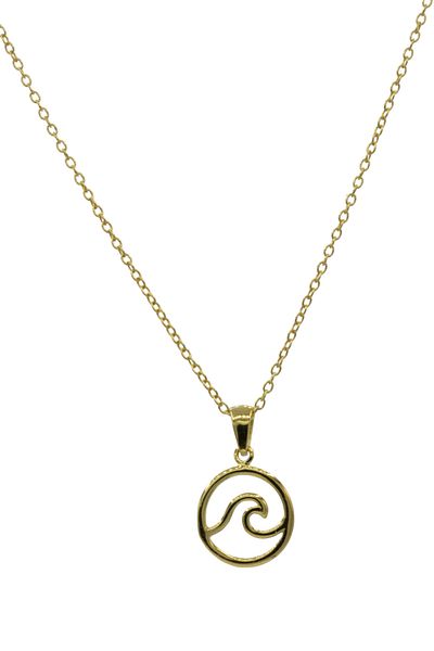 OEM Colier din argint placat cu Aur 24K pandant Val - 38 cm - Unisex