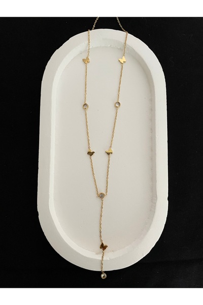 Luna Y Model Çelik Fenomen Kelebek Kolye