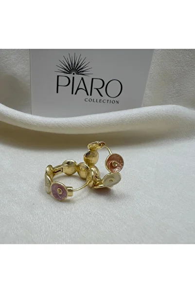 Piaro Collection Colorful Round Patterned Hoop Earrings