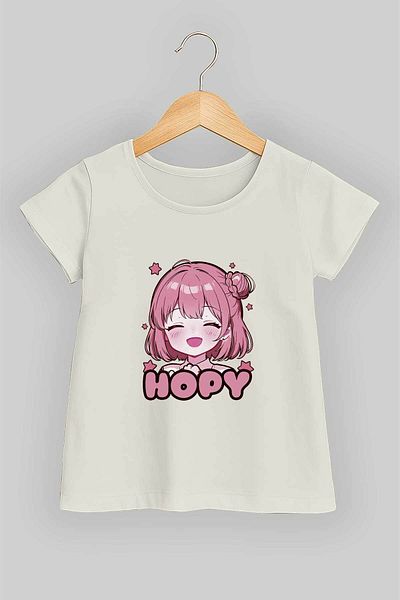 peki baby&kids Well Yaz Girl's Single Jersey Hopy Girl's Printed T-Shirt 18377