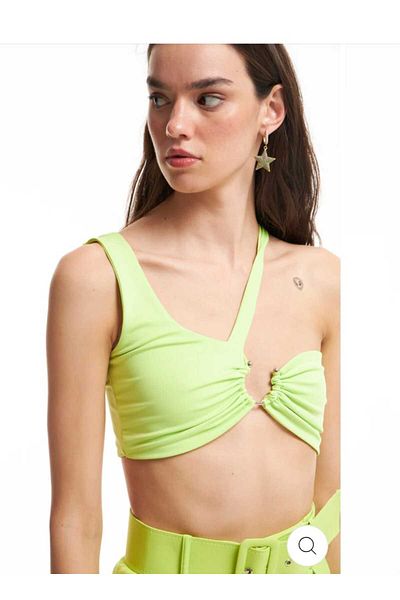 DENİKK Yudoowear, πράσινο μπουστάκι με λεπτομέρεια δαχτυλιδιού