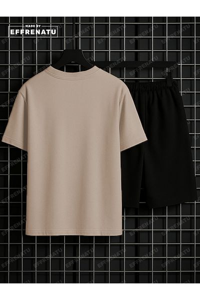 EFFRENATU hıla fashion Σορτς T-shirt Σετ RELAX PRINTED