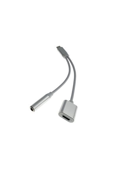 OEM Adaptor 2în1 Lightning la Jack 3.5mm + Încărcare - 12cm - Compatibil iPhone 7/8/X/11/12/13/14