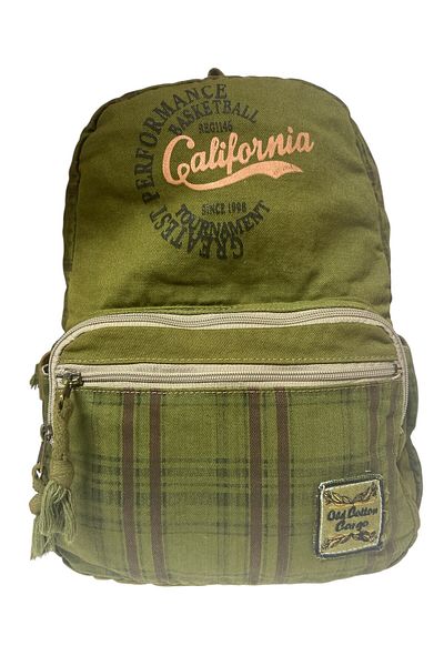 Old Cotton Quality Colorful Vintage Design Daily Backpack Trip School Travel Bag 31 cm X 41 cm