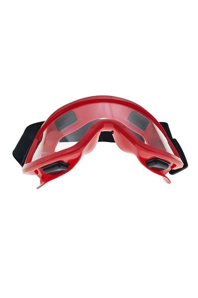 OEM Ochelari de protecție tip mască panoramică, bandă elastică reglabilă, ramă din PVC roșu cu silicon pentru etanșare
