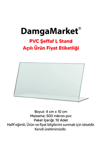 DamgaMarket 10 komada PVC prozirnog držača za etikete 4x10 cm, PVC držač za e...