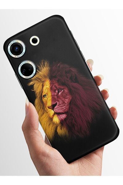 TECNO Camon 20 Pro Kılıfı Standlı Baskılı Parlak Silikon Kapak - gs5