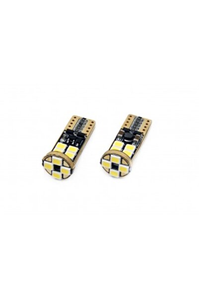 AMIO Set de 2 becuri auto LED W5W Canbus T10 cu 12SMD UltraBright 12v/24v