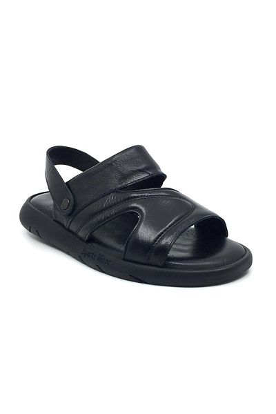 Taşpınar Ayakkabı 100% Genuine Leather Inside and Outside Orthopedic Men's Summer Comfortable Seamless Sandals Slippers 40-45