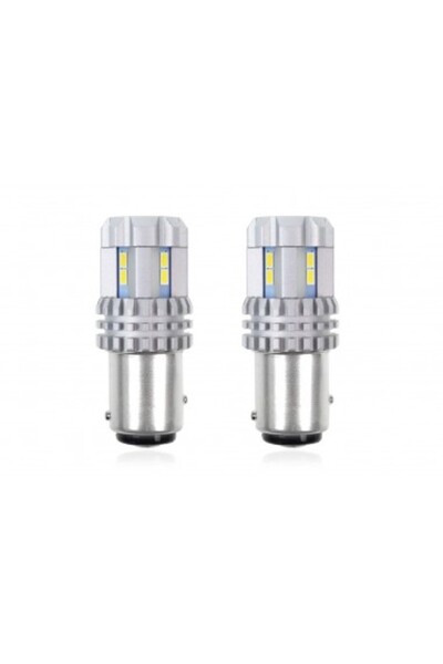 AMIO Set de 2 becuri auto LED P21/5W (BA15S) UltraBright 12v/24v 1000lm Alb