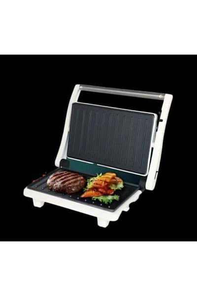 HOME MASTER Electric Sandwich Maker Grill, 750 Watt, Non-Stick Plates, Stainless Steel