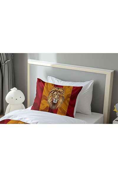 Şen Dekorasyon Yellow Red Lion Children's Pillow Case