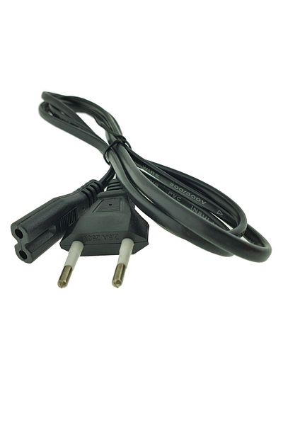 OEM Power cable for TV, radio, clock, laptop, CABLUCAS, length 1.4m, 2 pins, C7, 2.5A, 250V, black