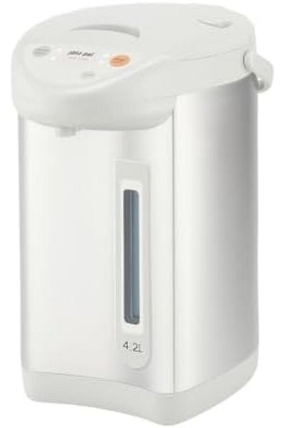 HOME MASTER Electric Water Kettle from Stainless Steel, Thermo Press, 14 Sections, 4.2 Liters