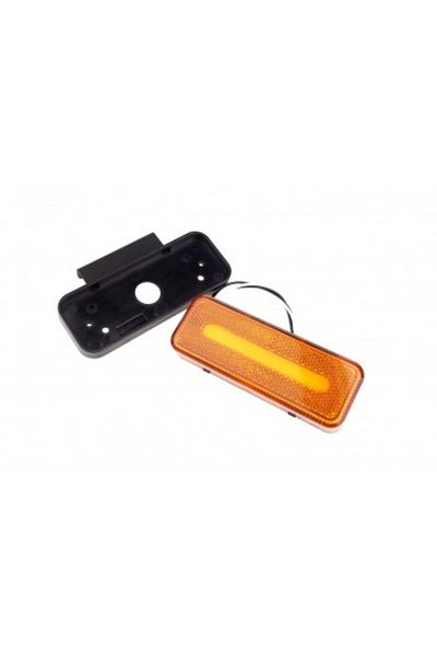AMIO Lampă de semnalizare LED dreptunghiulară, portocalie 12-24V