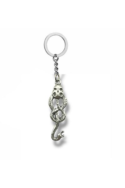 Herşey Nota Unisex Keychain with Death Eater Figure – Fantastic Design with Dark Power and Loyalty Theme