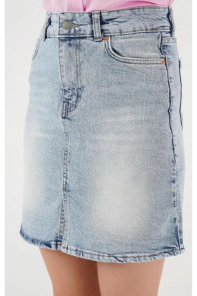 MEECY Fusta mini din denim pentru damă