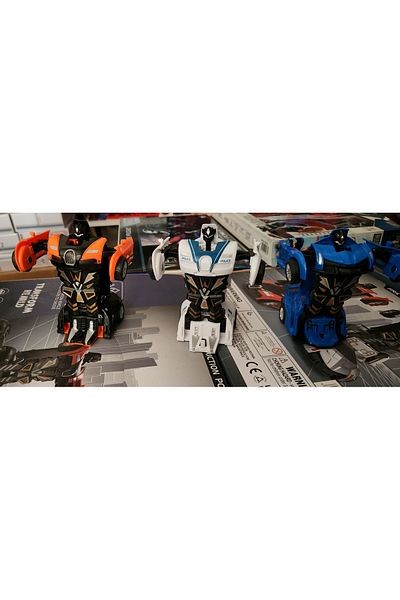 Ailenizin Oyuncakçısı 3-Piece Pull and Drop Robot Convertible Cars