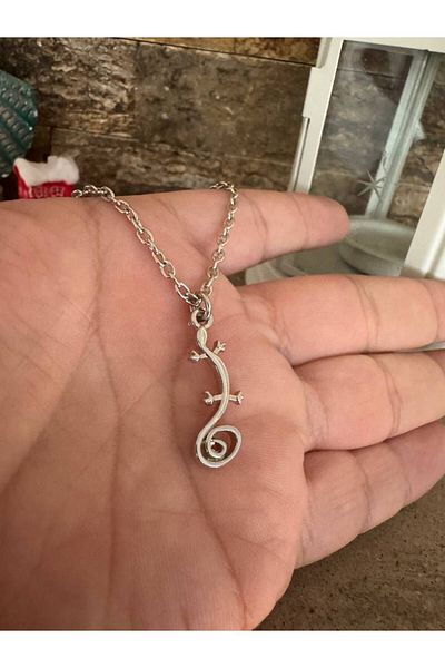 Herşey Nota Unisex Necklace with Snake Figure – 60 cm Chain, Wisdom and Transformation Themed Mystical Design