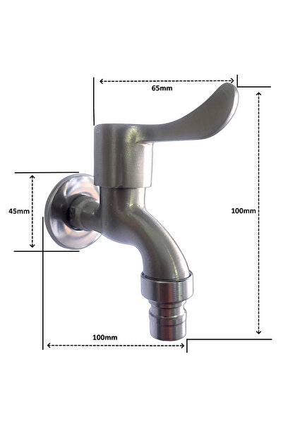 HAWIRE Robinet din inox, Montare in exterior si interior, Pentru butoaie, gradina, bucatarie si baie