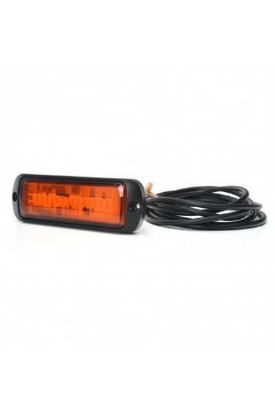 WAS Stroboscop LED portocaliu 1469 W218 cu montare pe grilă, bliț bifazat 12V-24V, 21W WAS