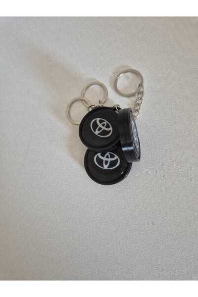 HAYAL 3D TASARIM TOYOTA Logolu Araba Anahtarlığı | Çift Taraflı Anahtarlık