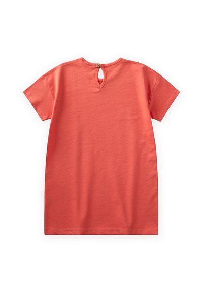 Cigit Tunic T-Shirt 4-12 Years Coral