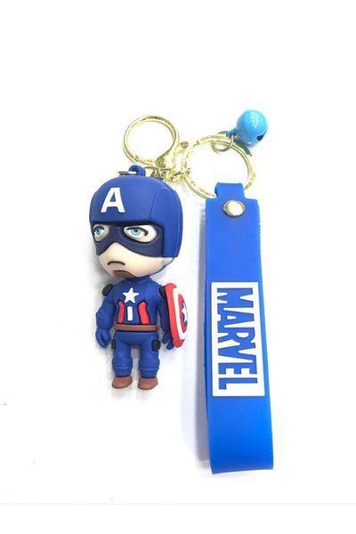 uğurlu dükkan 3D Captain America Silicone Keychain