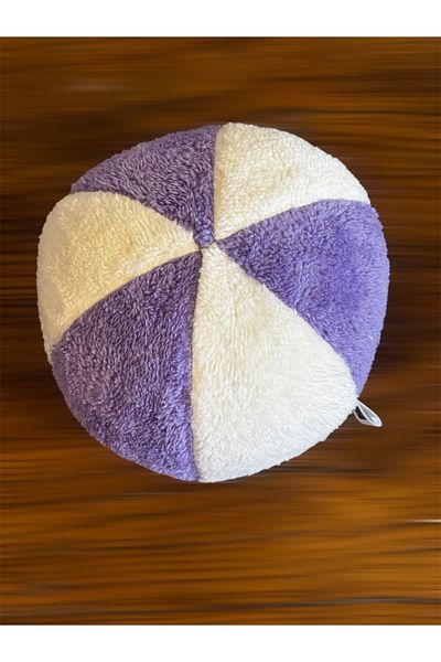 happyteks boutique Lilac Ecru Ball Pillow Throw Pillow Cushion