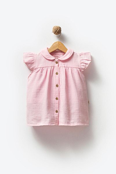 by bubbles Muslin Baby Collar Baby Girl Dress