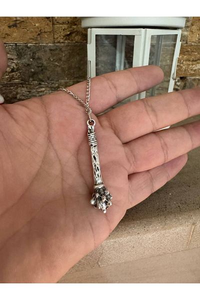 Herşey Nota Unisex Necklace with Bun Figure – 60 cm Chain, Medieval Power Symbol