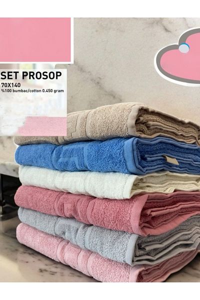 Star Fashion Set of 6 Premium hotel towels, 100% cotton, density 450g/sqm